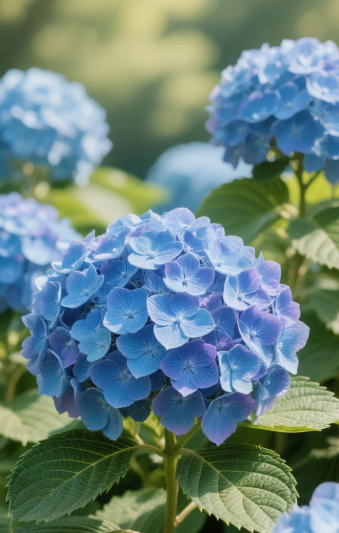 blue hydrangea flowers - 5