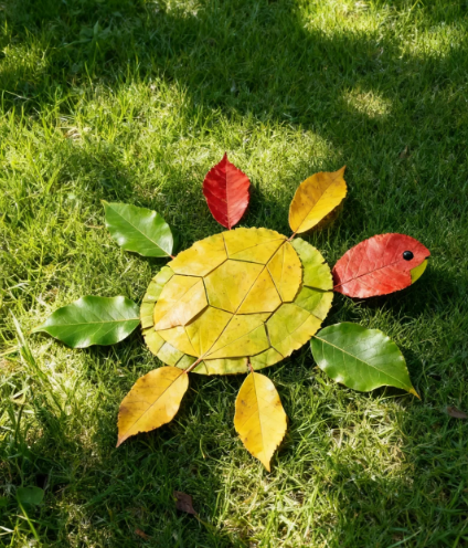 Fallen leaves picked up on the roadside π This way of putting together can get a zoo - 5