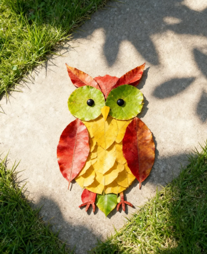 Fallen leaves picked up on the roadside π This way of putting together can get a zoo - 2